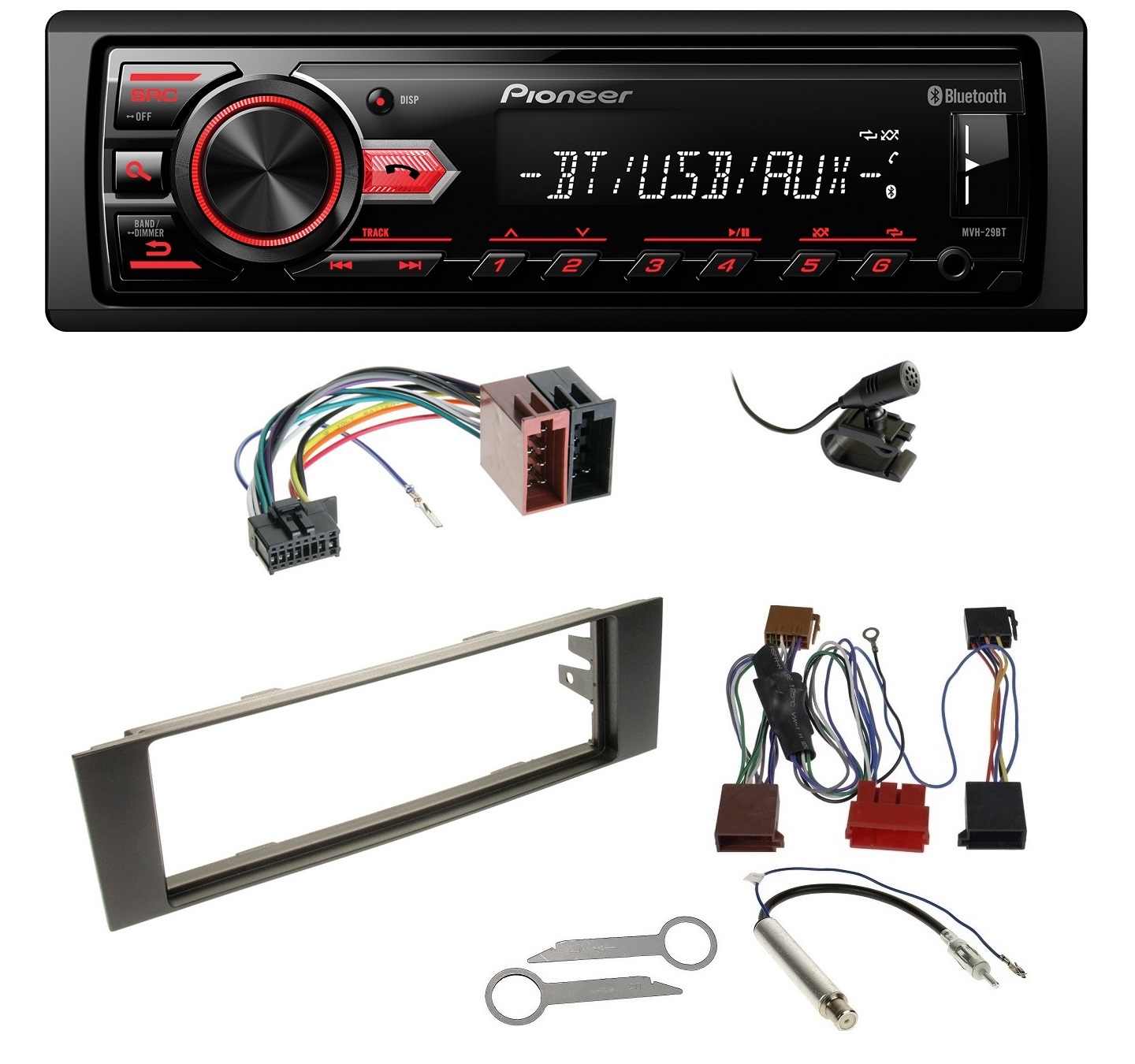 Подключения телефона пионер PIONEER MVH-29BT RADIO BLUETOOTH RAMKA AUDI A3 8P - 7023165669 - oficjalne archi