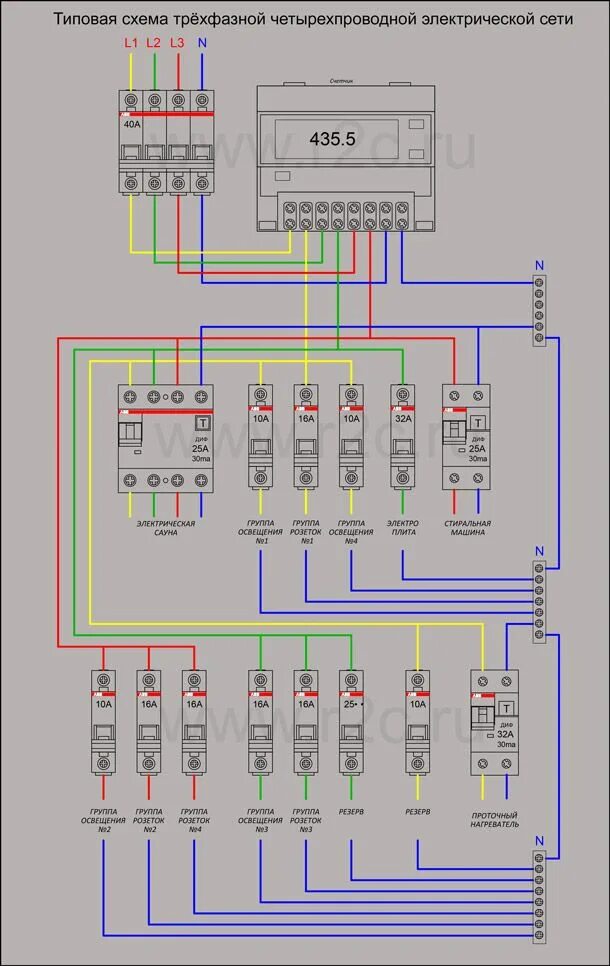 Подключения узо в щитке 380 схема 220В или 380В: какое напряжение нужно при подключении к электросетям частного до