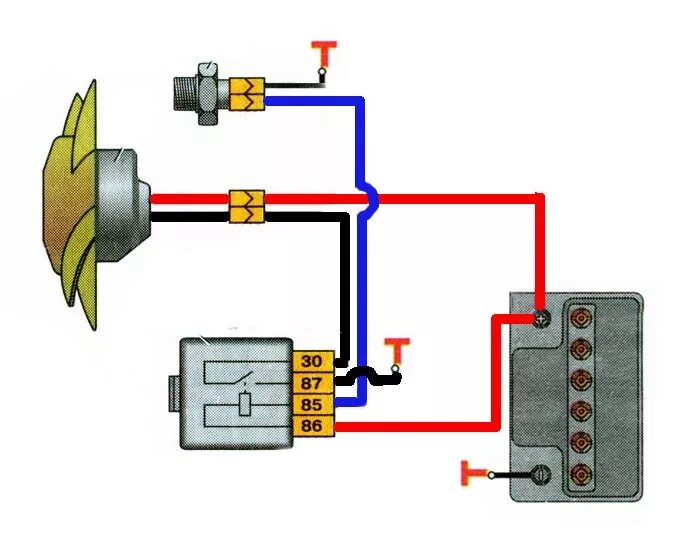 Подключения вентилятора через реле ваз Шаманство с вентилятором. - Lada 21093, 1,5 л, 1993 года тюнинг DRIVE2