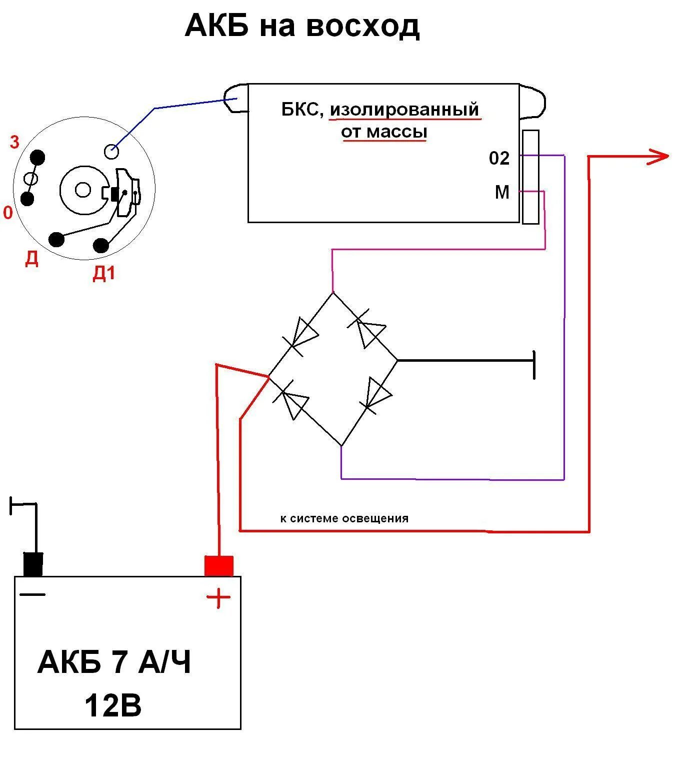 Подключения зажигания 12 вольт Установка АКБ (Версия от fox8787) Форум - Мотоцикл Восход, ЗиД, Сова и Минск (ММ