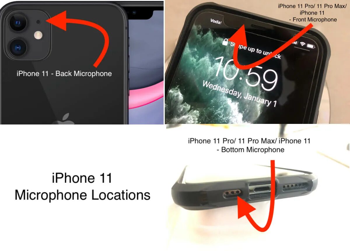 Подключить айфон как микрофон к компьютеру Where is the Microphone on iPhone 11 Pro Max (2022)