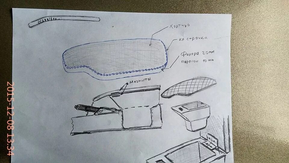 Подлокотник своими руками схема Подлокотник не как у всех в Kia Spectra - Сообщество "Новый Салон" на DRIVE2