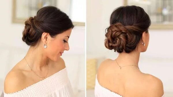 Подобранные прически 2 Minute Elegant Bun Hair Tutorial - Luxy ® Hair Side bun hairstyles, Bun hairst