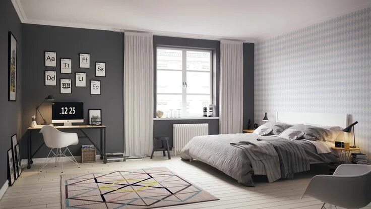 Подобрать дизайн комнаты Scandinavian Bedrooms: Ideas And Inspiration Bedroom interior, Apartment bedroom