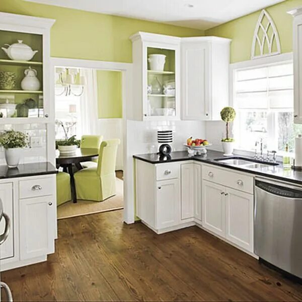 Подобрать интерьер кухни фото white and green Green kitchen inspiration, Home kitchens, Kitchen inspirations