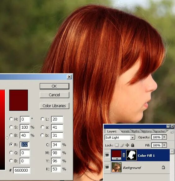 Подобрать краску по фото онлайн Change color hair: photoshop tutorial 06 Photoshop, Change hair color, Hair colo