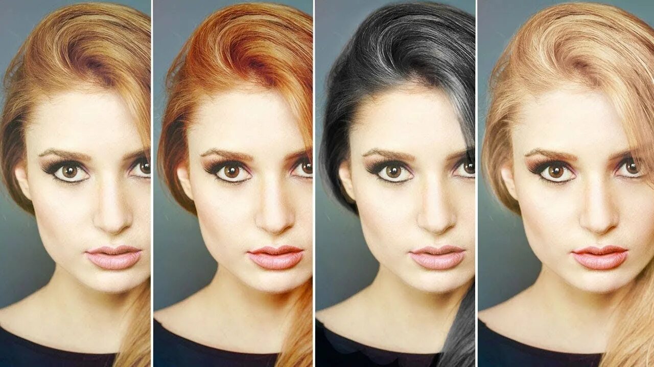 Подобрать краску по фото онлайн How to Change Hair Color in Photoshop - YouTube