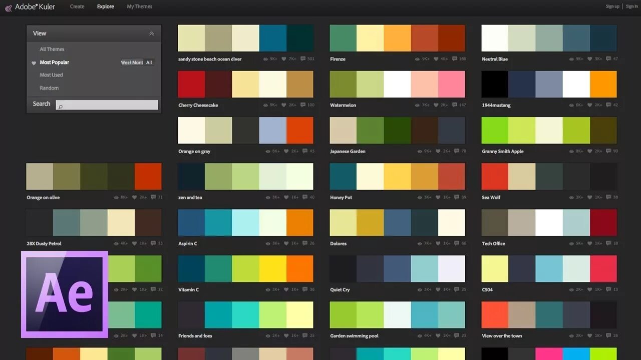 Подобрать краску по фото онлайн After Effects - Шаблон для цветовых схем Adobe Kuler - YouTube