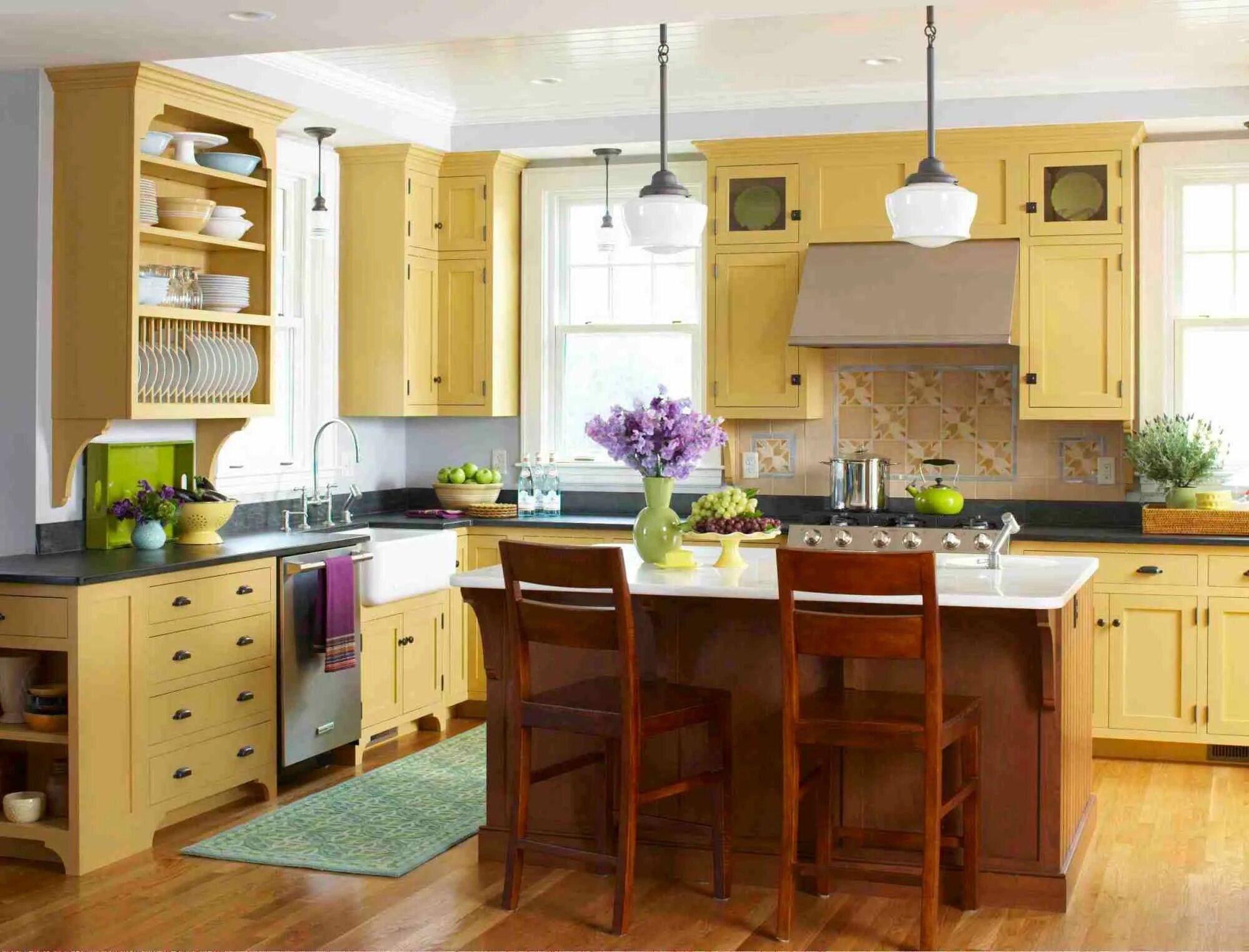 Подобрать кухню фото Style Archive—Mellow Yellow Kitchen Country kitchen, Yellow kitchen, Yellow kitc