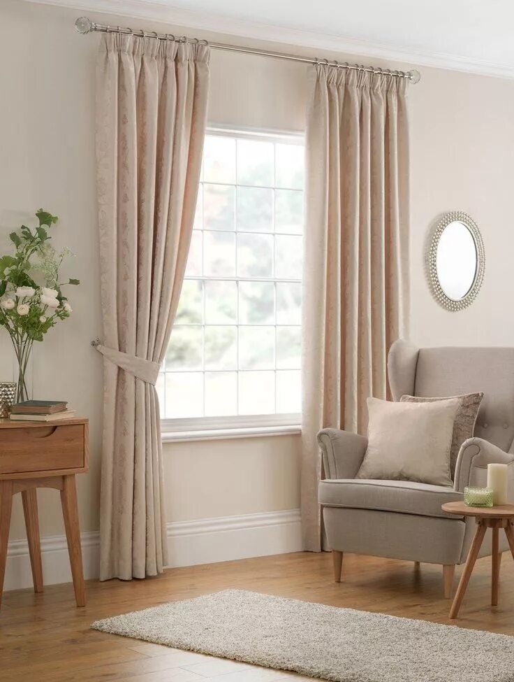 Подобрать шторы к интерьеру онлайн бесплатно Beatrice Ready Made Lined Curtains Cream Curtains living room, Curtains, Cream l