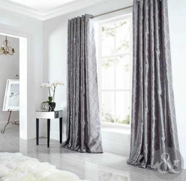 Подобрать шторы в серый интерьер Faux Silk....Gorgeous! Luxury curtains, Interior room decoration, Satin curtains