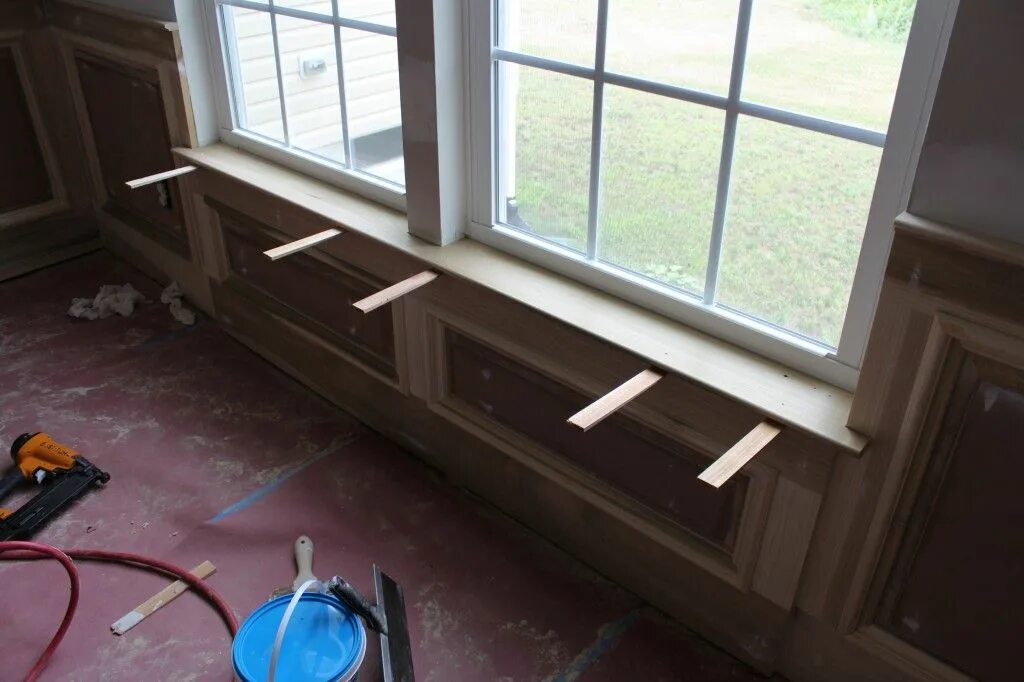 Подоконник установка своими на окно new window sill For the Home Interior window sill, Window sill, Renovation