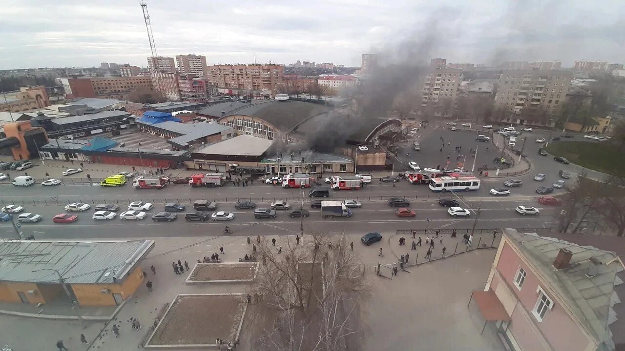 Подольск сегодня фото Пожар на центральном рынке. Подольск