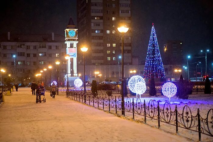 Подольск зимой фото Подольск в новогоднем убранстве.