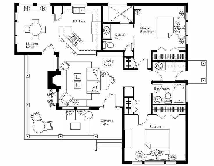 Подробная схема дома my ideal home part1 Home design floor plans, Bungalow floor plans, Retirement ho