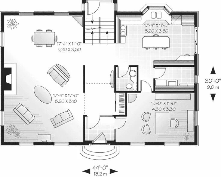 Подробная схема дома Durbin Colonial Home House plans, Colonial house plans, Floor plans