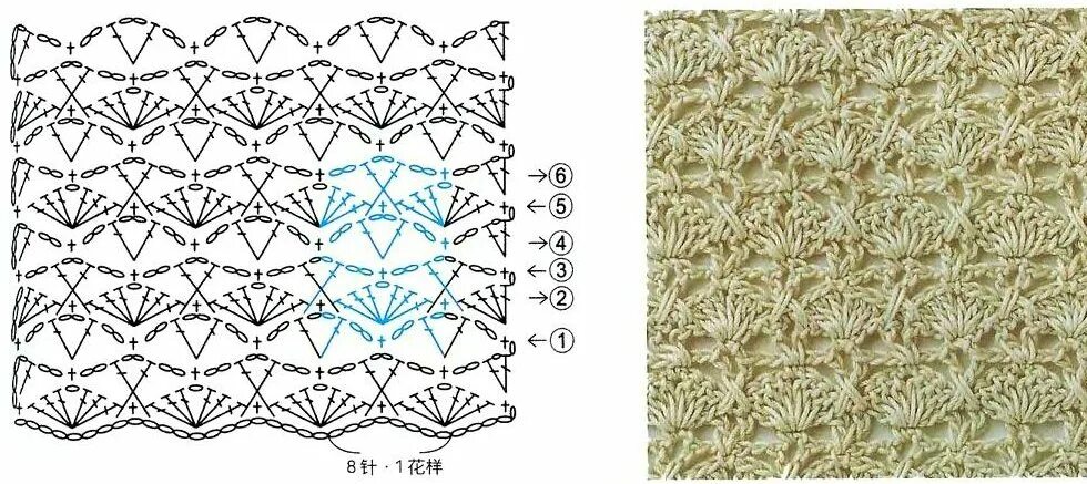 Подробные схемы вязания крючком узоры Ажурные ракушки крючком 60 схемы вязания, что связать узором ракушки