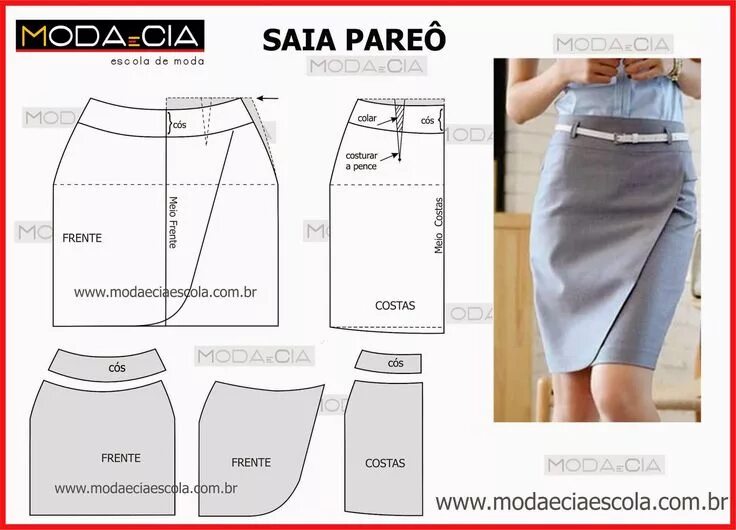 Подробные выкройки юбок Patrones de costura de falda, Patrones de vestido de costura, Patrones de ropa