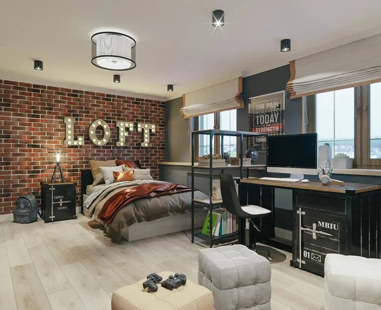 Подростковая в стиле лофт Как оформить малогабаритку в стиле лофт My Loft