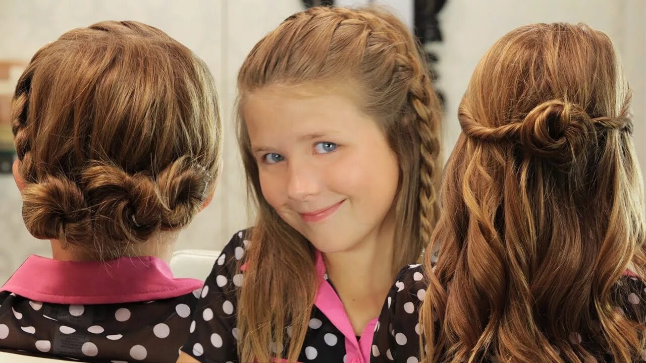 Подростковые прически для девочек в школу 3 Quick Girls Hairstyles!! - YouTube