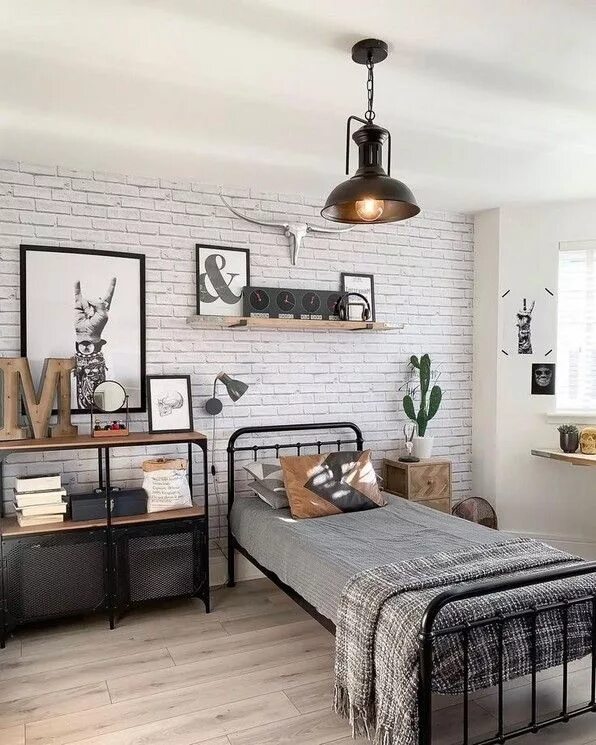 Подросток девочка в стиле лофт 20 Great Ideas For Decorating Boys Rooms 22 - lmolnar Industrial bedroom design,