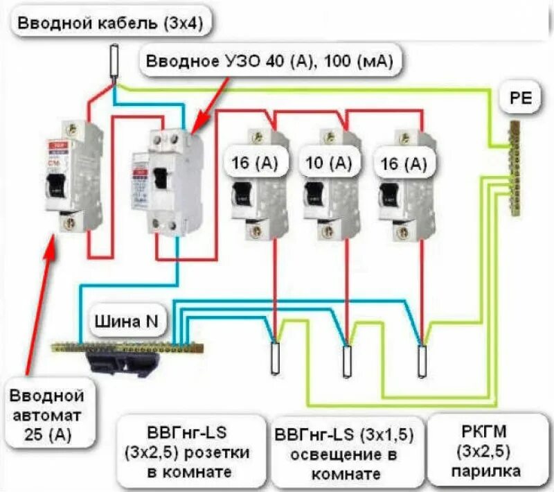 Подсоединение проводок к элементам схемы Картинки АВТОМАТИЧЕСКИЙ ВЫКЛЮЧАТЕЛЬ НА ОСВЕЩЕНИЕ