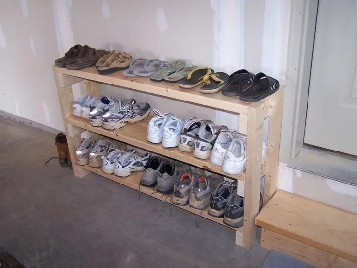 Подставка для обуви своими руками фото Fast Free Shipping DIY Garage Shoe Storage: An Easy, Fast, and Versatile Project