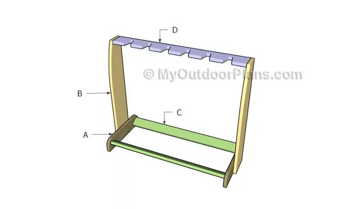 Подставка для цветом своими руками чертежи Wooden Guitar Stand Plans MyOutdoorPlans Free Woodworking Plans and Projects, DI