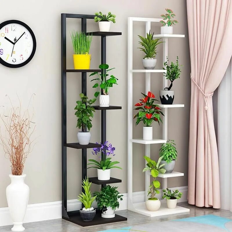 Подставка для цветов в интерьере фото Multi-Tiered Plant Stand Planta de decoração interior, Salas de estar de madeira