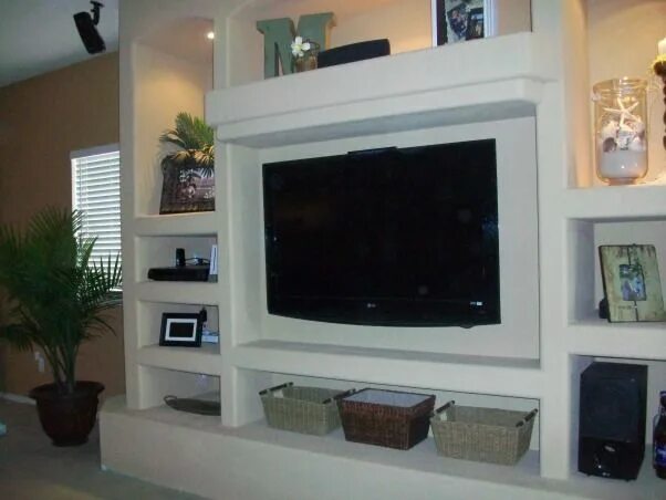 Подставка для телевизора из гипсокартона фото Information About Rate My Space Living room fort, Entertainment center, Tv wall 