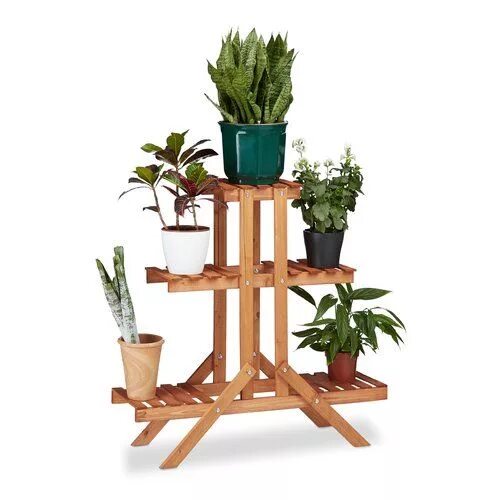 Подставки под цветы деревянные фото Relaxdays Multi-Tiered Plant Stand in 2019 Products Plants, Flower stands, Garde