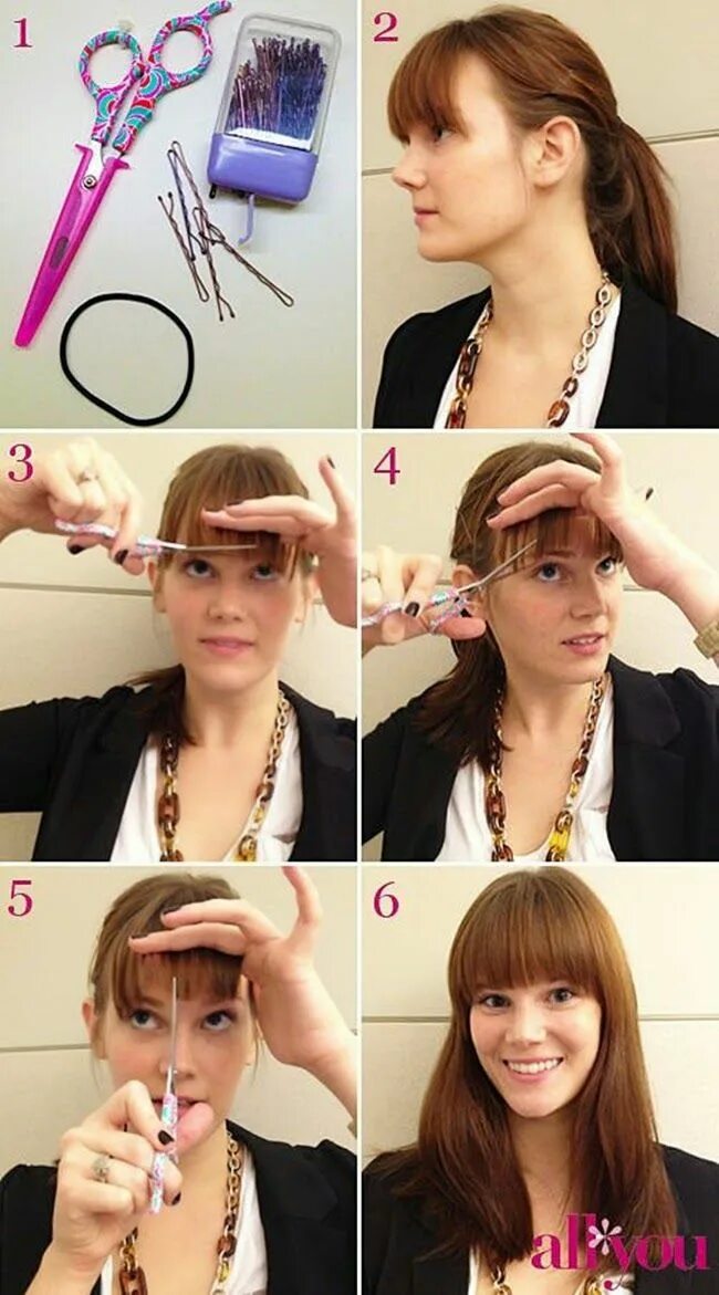 Подстричь челку в домашних условиях фото kreáció, újrahasznosítás: Fruf-fru vágása Hair affair, How to cut bangs, Beautif