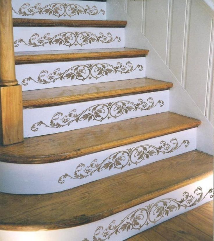 Подступенок лестницы фото Staircase Stencil Westbury Stair Riser Stencils for Classical Decor DIY Home Dec