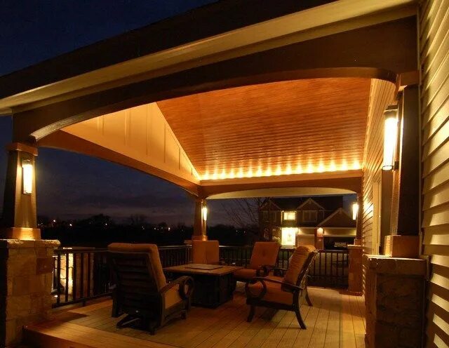 Подсветка беседки светодиодной лентой фото 45+ Beautiful DIY Deck Lighting Ideas & Designs (With Pictures) For 2024 Освещен