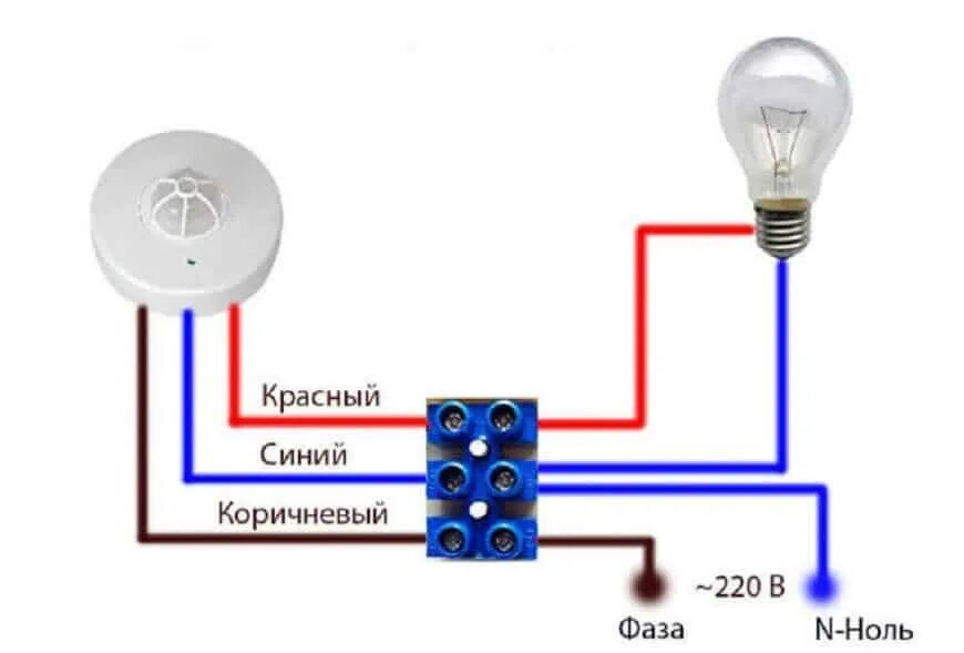 Подсветка без подключения к электричеству Схема подключения датчика движения к лампочке - Roleton.ru