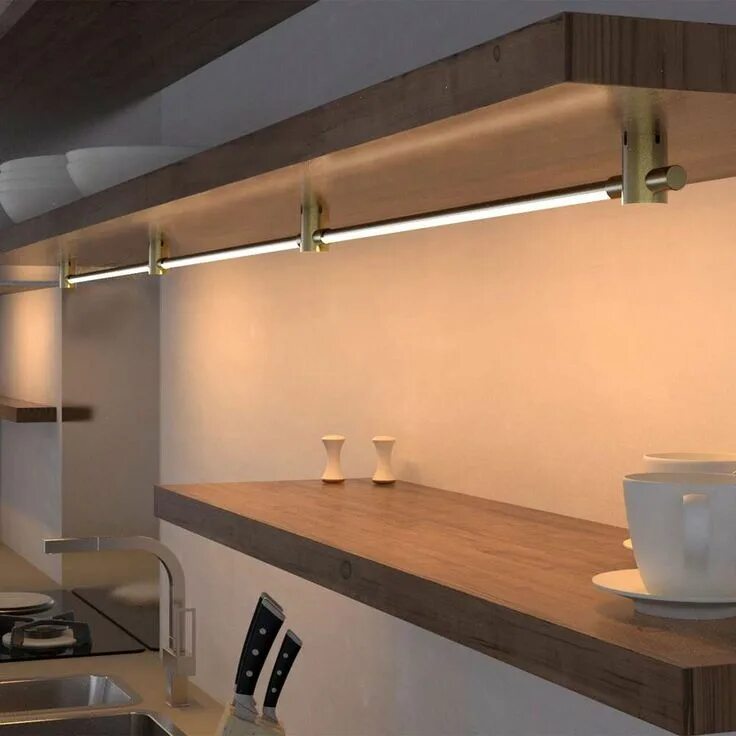 Подсветка кухни над верхними шкафами фото Application Kitchen trends, Modern kitchen cabinets, Cabinet lighting