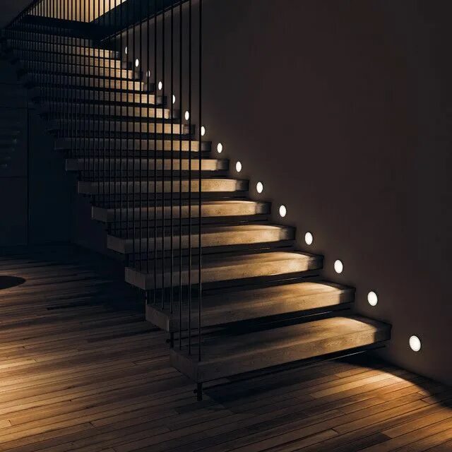 Подсветка лестницы в частном доме фото Cable and light staircase Stairs design modern, Stairs design interior, Home sta