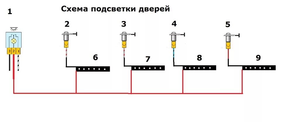 Подсветка номера ваз схема подключения Подсветка дверей "Приора" - Lada Приора седан, 1,6 л, 2008 года тюнинг DRIVE2