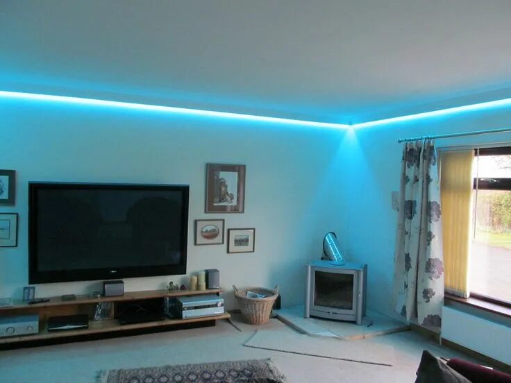 Подсветка потолка в комнате фото Image result for rgb coving Led lighting bedroom, Ceiling light design, Bedroom 