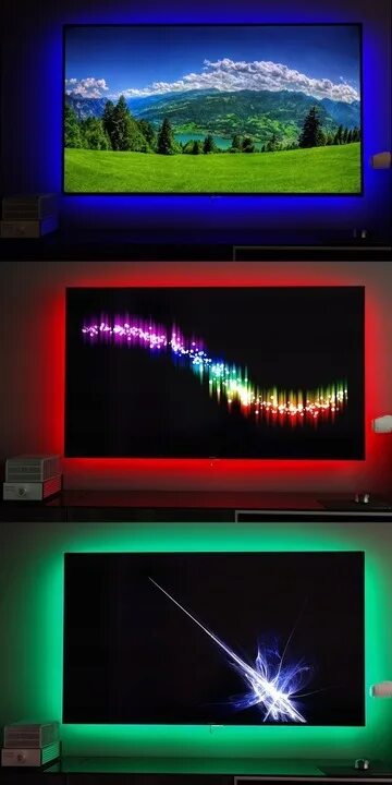 Подсветка телевизора фото Купить Светодиодное освещение для телевизора RGB PREMIUM Mi-light 58 60 65: отзы