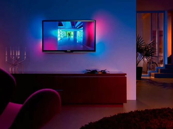 Подсветка телевизора фото Телевизор Philips 32 PFL 8404H/60 AmbilightSpectra - купить в Волгограде, цена 9