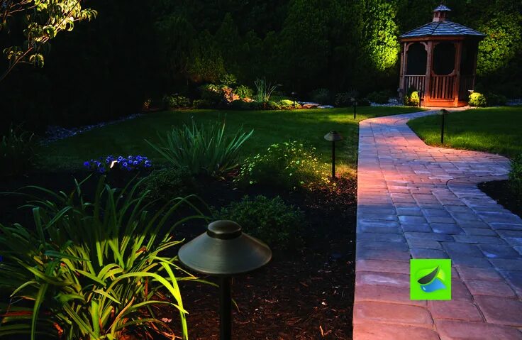 Подсветка участка загородного дома фото Outdoor lighting Atlanta - Nestors Sprinklers & Lighting http://www.nestorscapes