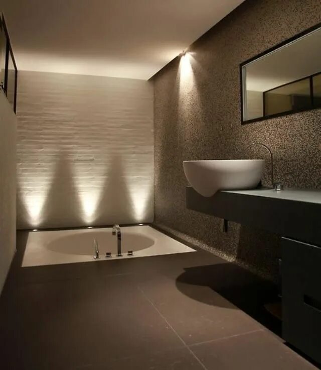 Подсветка в ванной фото River Interiors on Twitter Diseño de interiores de baño, Diseño de baños, Decora