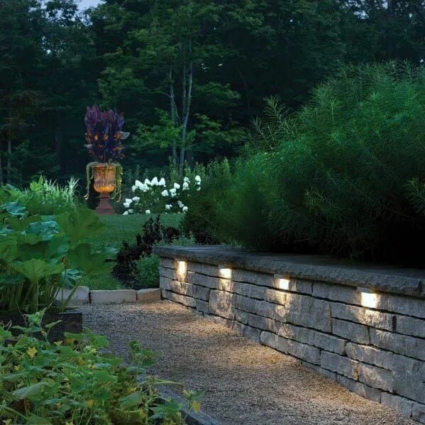 Подсветка забора загородного дома фото Top 70 Best Landscape Lighting Ideas - Front And Backyard Illumination Landscape