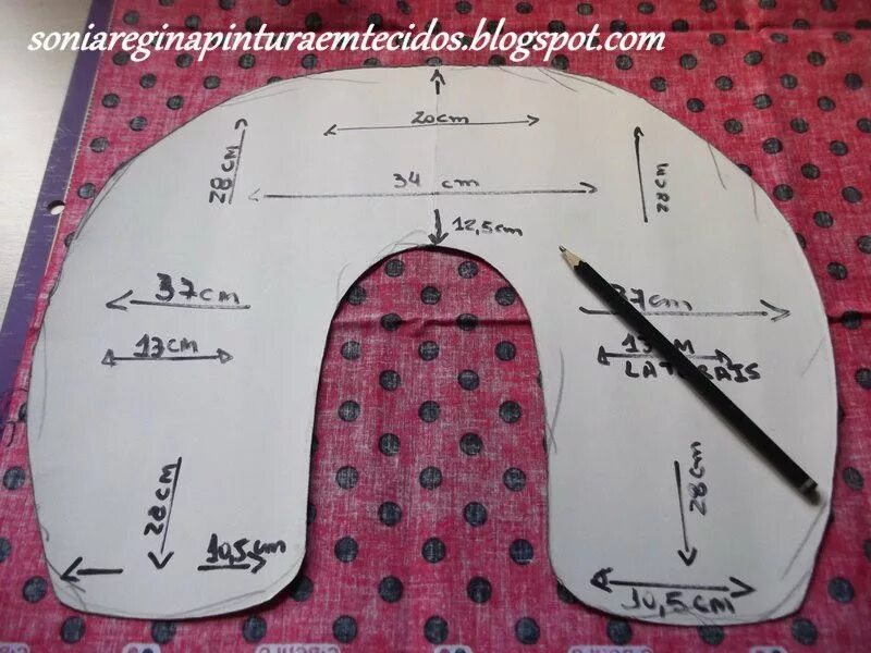 Подушка дорожная своими руками выкройка Molde da Almofada de Pescoço Travesseiros sem costura, Tutorial de costura, Cost