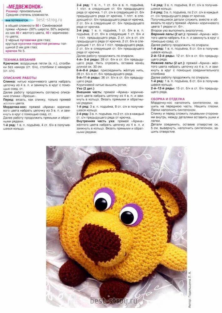 Подушка игрушка крючком схема Декоративные подушки на диван Crochet patterns amigurumi, Crochet patterns, Croc