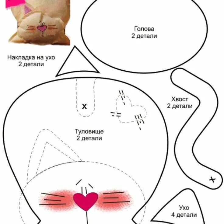 Подушка игрушка сшить выкройки Подушка кот своими руками: выкройки, фото идеи, видео мастер-классы Bambole sart