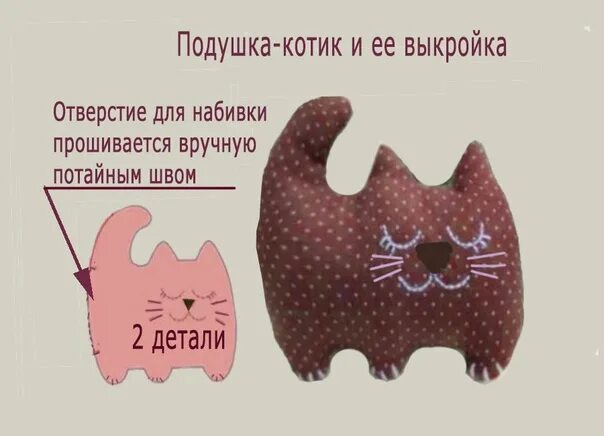 Подушка коты своими руками выкройки Простая подушка-игрушка =Котик= Автор выкройки на фото Очень легкое в пошиве изд