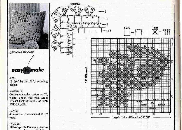 Подушка крючком схема Подушки крючком детские со схемами