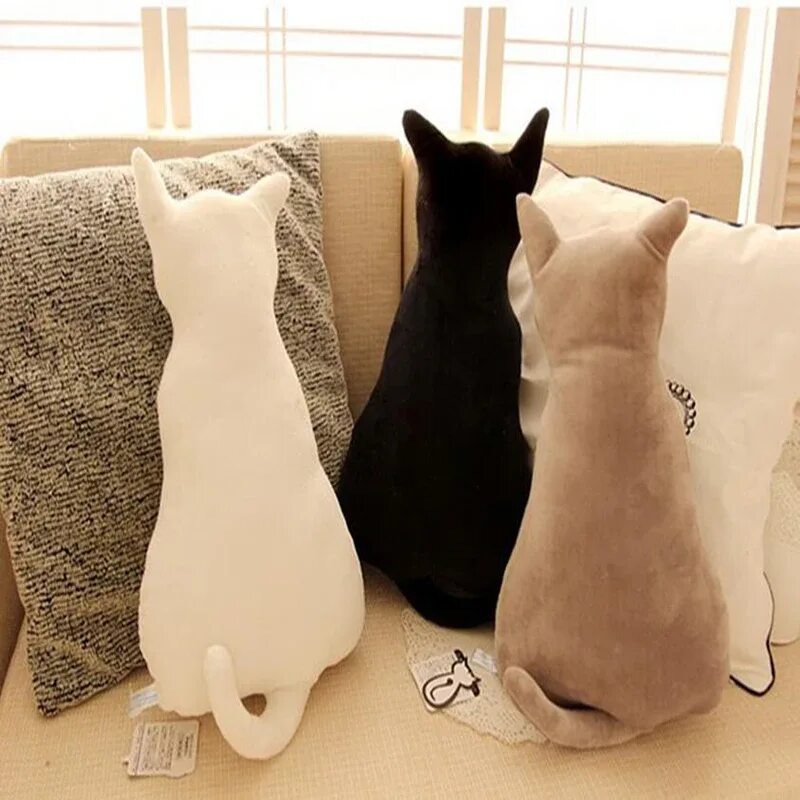 Подушка по фото кота Japanese New Creative Alice Back Cat pillow Cushion Cat Back Plush Toy Doll Cat 